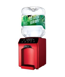 屈臣氏 - Wats-Touch Mini 即熱式溫熱水機 (紅) + 24樽8公升樽裝蒸餾水(電子水券)