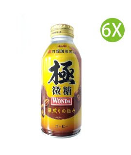 6X Wonda 極深煎微微糖咖啡 樽裝(370g x 6)[原箱] [2CHX9]