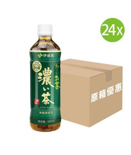 24X 伊藤園"濃味"無糖綠茶 日本綠茶 (500ml x 24)[原箱] #濃茶
