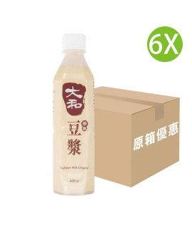 6X 台灣製 大和豆漿 - 原味 台灣豆漿 (408ml x 6) (啡色) 