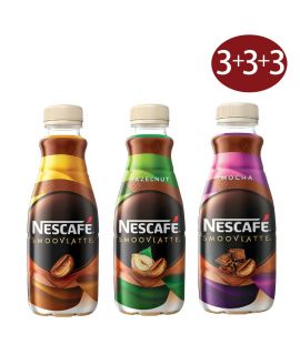 3+3+3 丝滑咖啡+絲滑榛子味咖啡+朱古力咖啡 (黃色瓶+綠色瓶+紫色瓶)268mlx9