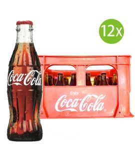 12X 可口可樂 經典 玻璃樽裝 (192ml x 12) 包装物料為絕版懷舊可樂回收箱有機會破損
