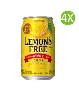 4X 日本製 LEMON'S FREE 無酒精檸檬酸果汁雞尾酒 (350ml x 4) [2A12]