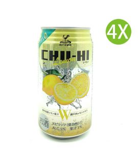 4X 日本製 神戸居留地 [檸檬味]汽酒 Chu-Hi   (350ml x 4) 有氣酒 氣泡酒 [1038361]
