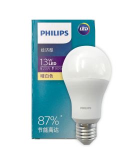 Philips 13W LED 節能燈膽 慳電膽  (3000K 暖光) E27大螺頭