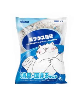 日本 Nikoro 妮可露混合豆腐膨潤土貓砂 除臭近無粉塵 6L