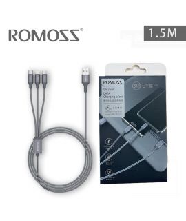 羅馬仕手機充電線 USB 三合一 Type C / Lightning / Micro USB 充電線 1.5米 , Andriod 安卓, iPhone 通用