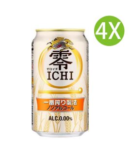 4X 【日本版】 麒麟 一番搾零 無酒精啤酒(350ml x 4) [AR422] 米色箱