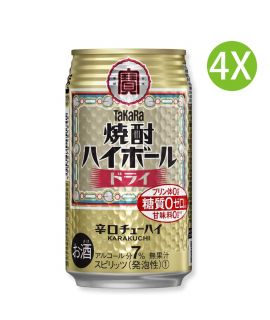 4X 日本製 寶酒造 [原味] 日本燒酒 燒酎 Highball 辛口 (350ml x 4) [48554]
