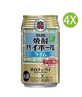 4X 日本製 寶酒造 [青檸味] 日本燒酒 燒酎 Highball 辛口 (350ml x 4) [48566]