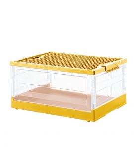 樂高積木零件可摺叠收納盒 玩具儲物箱 大號 (黃色)