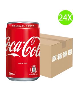 24X 可口可樂汽水 迷你罐裝(200ml x 24)[原箱]