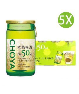 5X 日本製 Choya本格梅酒(內含梅果) Pio 50ml X5