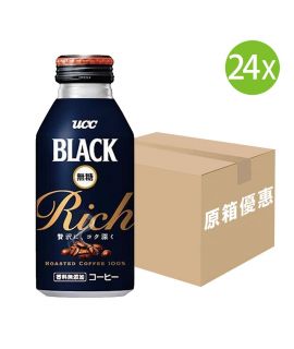 24X 日本製 職人Black特濃無糖咖啡(375克 x 24) [原箱] #UCC Coffee, UCC 咖啡 [504295]