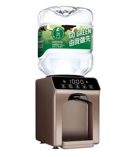 屈臣氏 - Wats-Touch Mini 即熱式溫熱水機 (金) + 24樽8公升樽裝蒸餾水(電子水券)